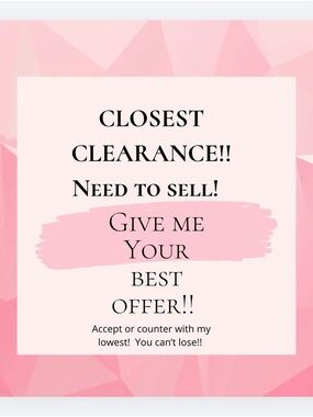 CLOSET CLEARANCE!